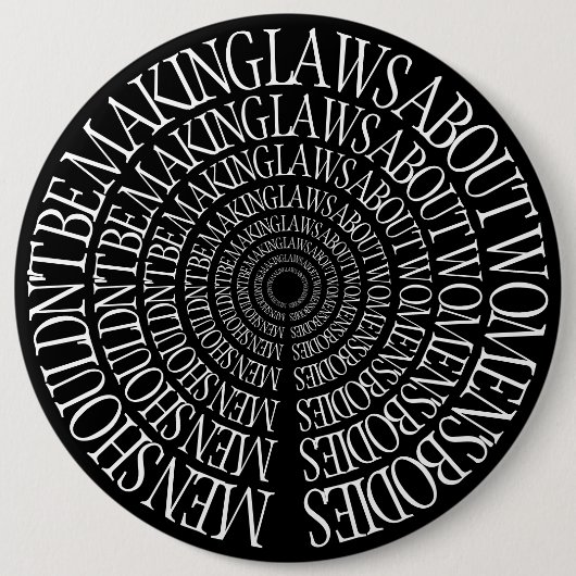 プロの選択 – フェミニストブラックピン 缶バッジ (正面)