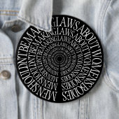 プロの選択 – フェミニストブラックピン 缶バッジ (インサイチュ)