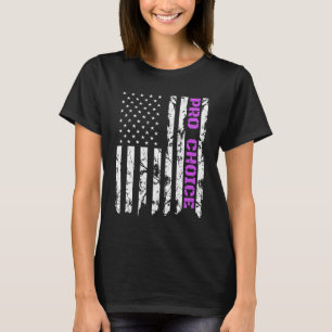プロの選択、愛国的な紫色のアメリカ人プロの妊娠中絶 Tシャツ