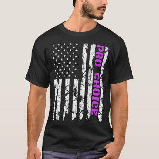 プロの選択、愛国的な紫色のアメリカ人プロの妊娠中絶 Tシャツ