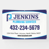 プロの配管サービス 横断幕 (横)