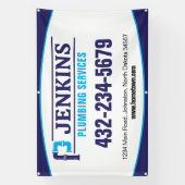 プロの配管サービス 横断幕 (縦)