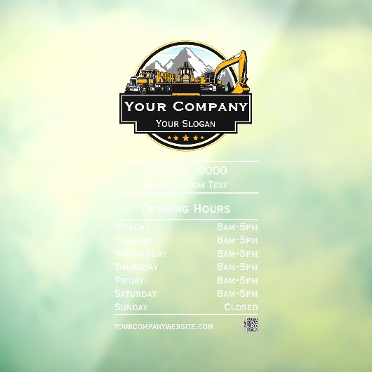 プロの重機建設会社  ウィンドウサイン (シート3)