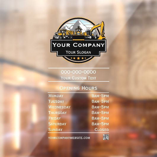 プロの重機建設会社  ウィンドウサイン (シート2)