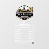 プロの重機建設会社  ウィンドウサイン (シート)