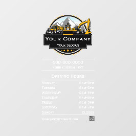 プロの重機建設会社  ウィンドウサイン