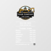 プロの重機建設会社 ウィンドウサイン (シート)