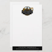 プロの重機建設会社 便箋 (正面/裏面)