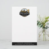 プロの重機建設会社 便箋 (スタンド正面)