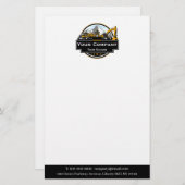 プロの重機建設会社 便箋 (正面/裏面)