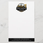 プロの重機建設会社 便箋 (正面)