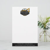 プロの重機建設会社 便箋 (スタンド正面)