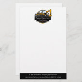 プロの重機建設会社 便箋 (正面/裏面)