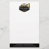 プロの重機建設会社 便箋 (正面)