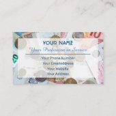 プロの銀行家または金融の専門家向け 名刺 (裏面)