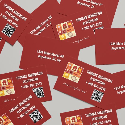 プロの電気技士 アイコニック ビジネス 名刺