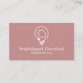 プロの電気技師 現代 ミニマル 名刺 (正面)