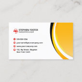 プロの黄色のカーレンタルカーハイアutomobile 名刺 (裏面)