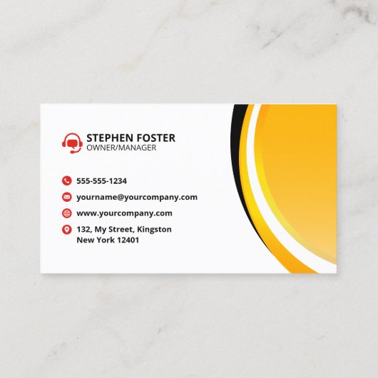 プロの黄色のカーレンタルカーハイアutomobile 名刺 (裏面)