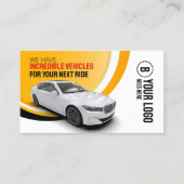 プロの黄色のカーレンタルカーハイアutomobile 名刺 (正面)