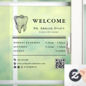 プロの3D歯アイコン歯科医の営業時間 ウィンドウサイン (ホーム)