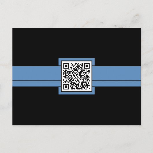 プロのQRコード : 青いリボン ポストカード (正面)