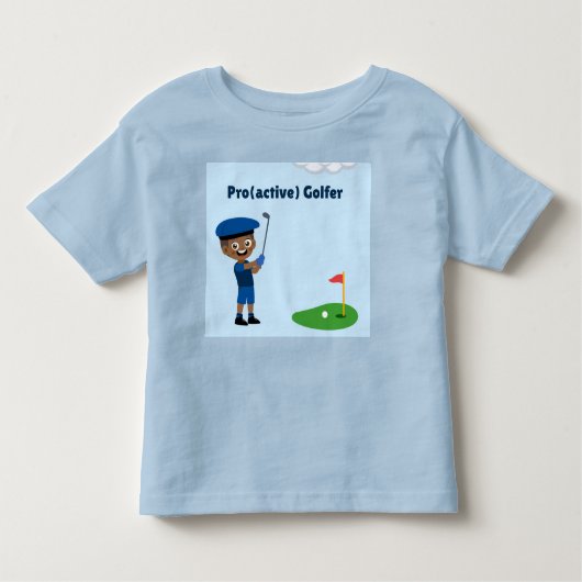 プロアクティブなゴルファーTシャツ（男の子用） トドラーTシャツ (正面)