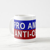 プロアメリカのアンチオバマのギア コーヒーマグカップ (正面左)