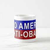 プロアメリカのアンチオバマのギア コーヒーマグカップ (中央)