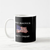 プロアメリカアンチトランプ米国国旗 コーヒーマグカップ (左)