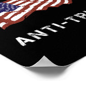 プロアメリカアンチトランプ米国国旗 ポスター (角)