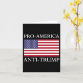 プロアメリカアンチトランプ – アメリカ合衆国国旗のレジスト カード (黄色い花)
