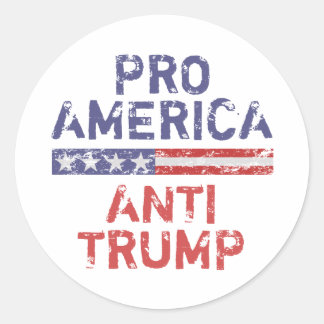 プロアメリカアンチトランプ ラウンドシール