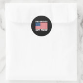 プロアメリカアンチトランプ ラウンドシール (バッグ)