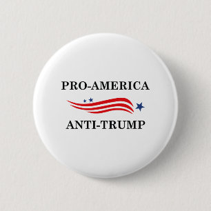 プロアメリカアンチトランプ 缶バッジ