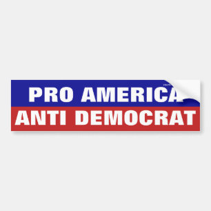 プロアメリカアンチ民主党バンパーステッカー バンパーステッカー