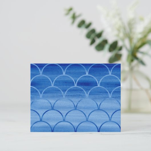 プロイセンのブルーウォーターのカラースケールパターン葉書 ポストカード (スタンド正面)