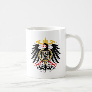 プロイセンのワシの赤い黒および金ゴールド コーヒーマグカップ