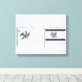 プロイセンの旗フランスの，旗集， c.181 キャンバスプリント (インサイチュ (ウッドフロア))