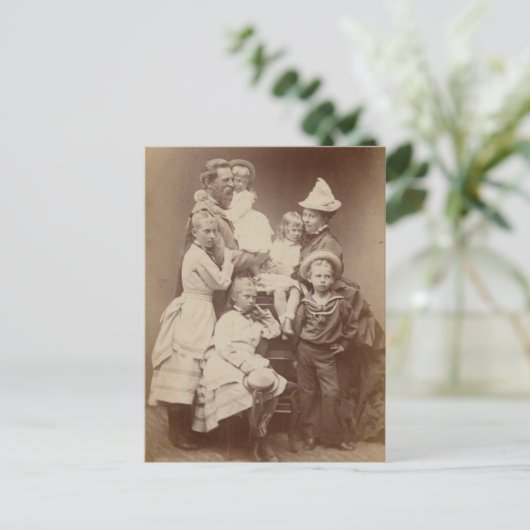 プロイセンの皇族1874年頃 ポストカード (スタンド正面)