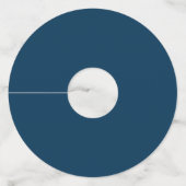 プロイセンの青無地の色 |クラシック |エレガント | ワイングラスタグ (正面)