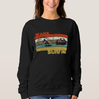 プロウェイクサーファー向けビンテージ ウェイクサーフィンTシャツ スウェットシャツ