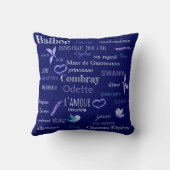 プロウストフランスのの語彙 – chalkboard クッション (裏面)