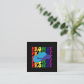 プロウディロデオハウディカウボーイ女性のカーボーイLGBTQウェスタン スクエア名刺 (スタンド正面)