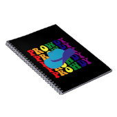 プロウディロデオハウディカウボーイ女性のカーボーイLGBTQウェスタン ノートブック (右側)