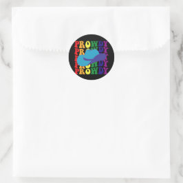 プロウディロデオハウディカウボーイ女性のカーボーイLGBTQウェスタン ラウンドシール