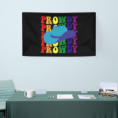 プロウディロデオハウディカウボーイ女性のカーボーイLGBTQウェスタン 横断幕 (トレードショー)