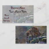 プロウリングクーガーマウンテンリオンアートデザイン 名刺 (正面/裏面)