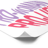 プロウーマンプロライフハート型タイポグラフィ ポスター (角)