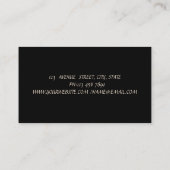 プロエレガントスタイリッシュディショナル黒踵 名刺 (裏面)
